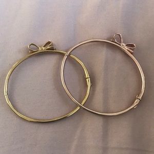 Kate Spade Gold & Rose Gold Bow Bracelets